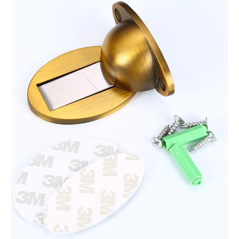 Butoir de Porte Magnétique Jaune Butée de Porte au Sol ( 1pc , en Inox ) (1/5)