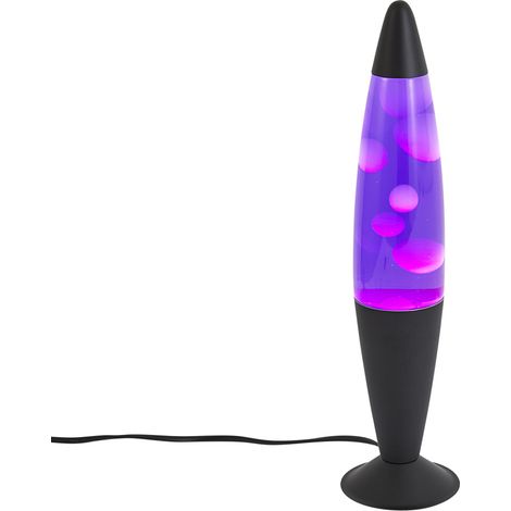 QAZQA Lava Lamp Purple with White Wax incl. LED - Molten Lava (1/5)