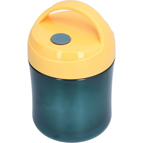 Boîte isotherme 500 ml en acier inoxydable 304 et silicone étanche pour maintenir la chaleur de votre repas (soupe, jaune) (1/5)