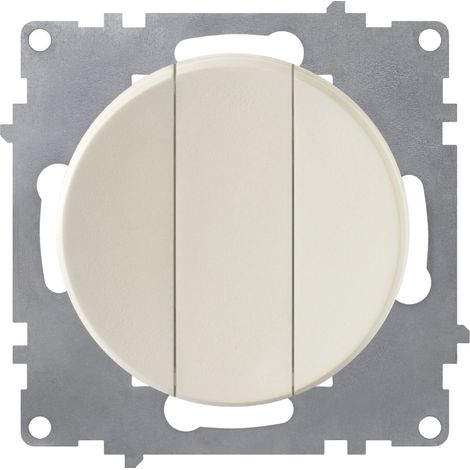 Interrupteur OneKeyElectro triple simple allumage LED, 1 voie, beige