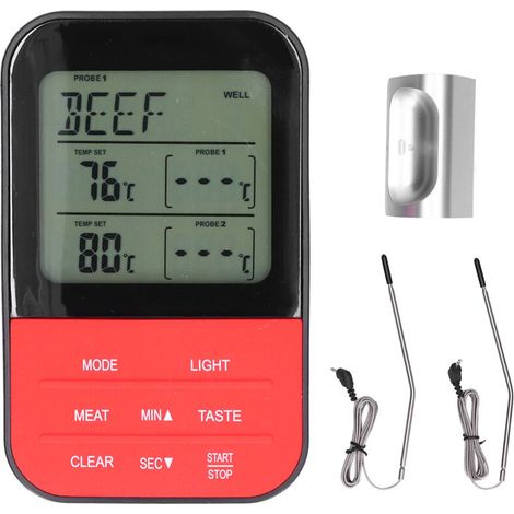 Thermomètre à viande numérique étanche pour barbecue, sonde de cuisson 0-250°C (1/5)