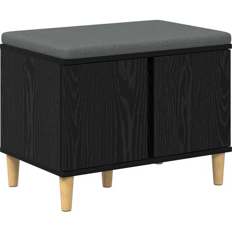 Maison Exclusive - Flurbank mit Kissen mit Speicher Schwarze Eich