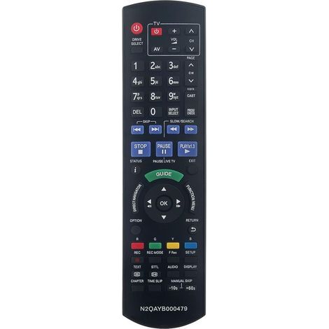 N2QAYB000479 Télécommande Rechange pour Panasonic DVD TV Recorder DMR-XW480 DMRXW480 DMR-XW380 DMR-XW385 DMR-XW390 DMR-XW380GL DMR-XW385GL DMR-XW390GL DMRXW380 DMRXW385 (1/5)