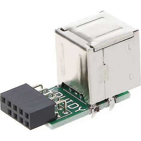 Adaptateur convertisseur femelle 2 ports A vers carte mère 9 broches (extension de carte PCB)