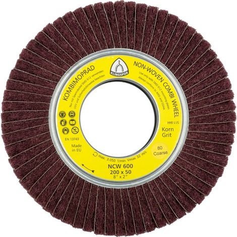 Klingspor NCW 600 Vliesmopräder Kombination, 165 x 50 x 43,1 mm Korn 100 Medium (1/4)