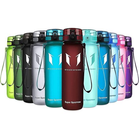 Bouteille d'eau Tritan sans BPA 350ml-1000ml, idéale sport, fitness, vélo (1/5)