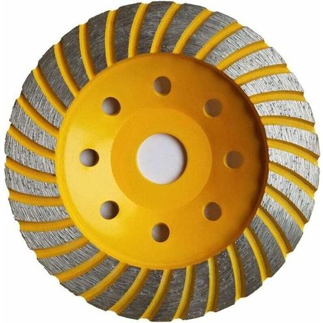Disque Diamant à Meuler poncer le Béton 125 x 22,2 mm assiette pour meuleuse pour Béton, Granit, Pierre et Maçonnerie brique surfaçage façonnage (1/4)