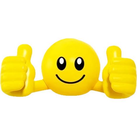 Support de téléphone portable créatif jaune smiley en plastique (1/5)