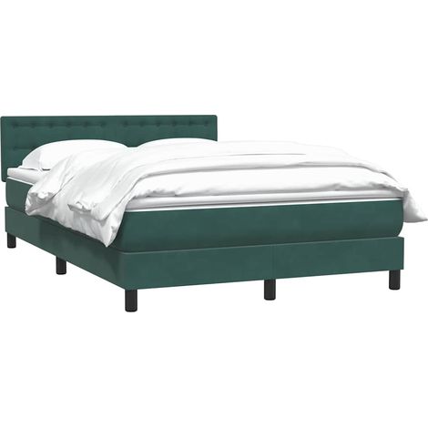 Boxspringbett mit Matratze Dunkelgrün 160x220 cm Samt vidaXL