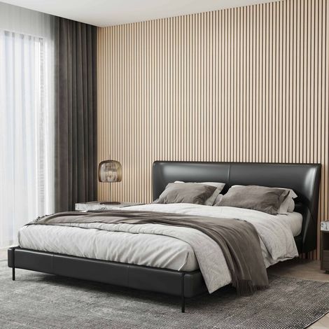 2Pcs Decorative Acoustic Slat Wall Panels And Natural Oak MDF 2400x600mm (1/5)