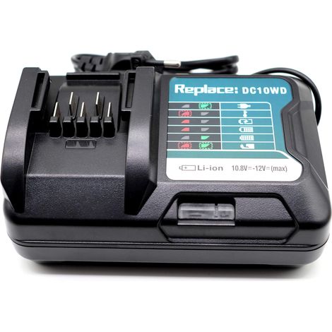 Applicable Chargeur DC10WD DC10SB DC10WC 12V 10.8V, Compatible avec Makita Batterie 12V BL1021B BL1041B BL1015 BL1016 197396-9 BL1040B BL1040 197406-2 (1/5)