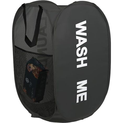 Panier à Linge Pliable Corbeilles à Linge Sac à Linge Paniere a linge sale avec Manipuler pour Salle de bain Chambre à coucher Buanderie Chambre Voyage Noir (1/5)