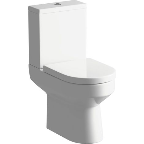 Signature Babylon Rimless Open Back Close Coupled Toilet (inc Soft Close Seat) (1/4)
