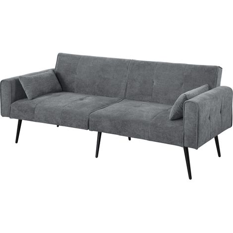 Canapé Convertible Futon Sleeper Réglable Fabric Gris 175.00x71.00x71.00 ZIPSOFA (1/5)