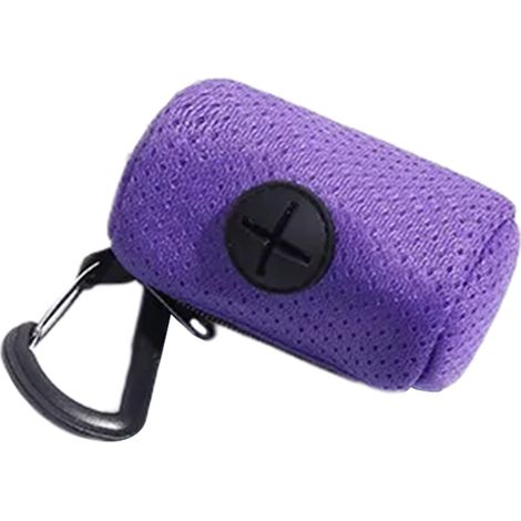Dispenser per sacchetti per escrementi di cane, porta sacchetti per escrementi - Viola