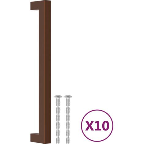 Poignées d'armoire 10 pcs Poignée de meuble bronze 192 mm acier inoxydable CFW96479 (1/5)