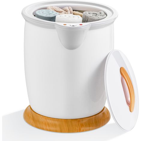 COSTWAY Towel Warmer Bucket 20L Large Capacity Towel Warmer Barrel-White (1/5)