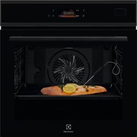 Electrolux EOB8S39H SteamBoost 800, Horno multifunción de 70L con tres niveles de cocción al vapor, Negro