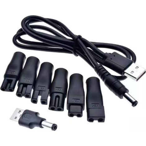 Cable DAlimentation USB - 5 V - Pour Tondeuses Electriques Et Rasoirs Sans Fil - Universel - 1 Piece (1/5)