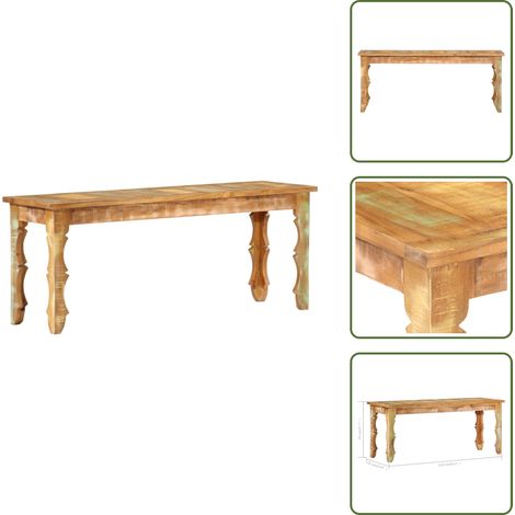 The Living Store Banc 110 x 35 x 45 cm Bois de récupération massif - Banc en bois (1/5)