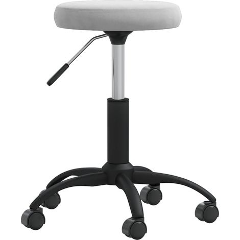Massagehocker Samt Hellgrau