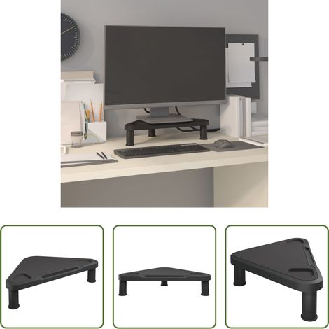 Support écran - Support de moniteur d'angle Noir 49x28x10,5 cm (1/5)