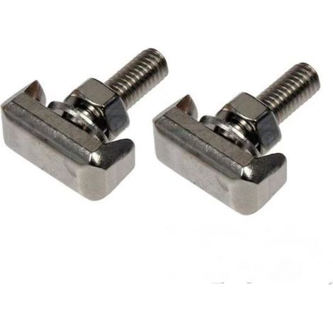 4 terminales de batería tipo T con abrazadera de repuesto, conector de acero inoxidable. (1/4)