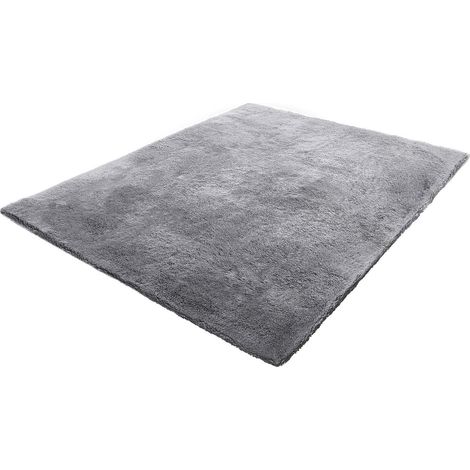 Tapis moelleux 244x305cm pour salon et chambre,tapis shag doux,décoration moderne,antidérapant gris fumé (1/5)