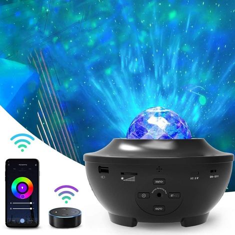 Projecteur de ciel étoilé intelligent Wi-Fi, veilleuse pour enfants avec projecteur vidéo nuage rotatif, télécommande, compatible avec Alexa et Google Home pour les fêtes de Noël, Pâques ou Halloween (1/5)