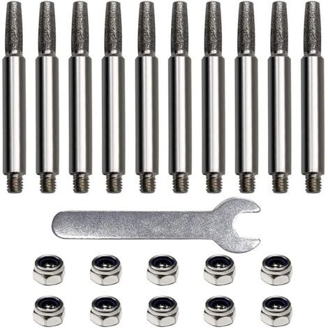 (10 pièces) Aiguiseur de tronçonneuse, affûteur pour affûteur de chaîne de tronçon, affûteur de chaîne, tronçonneuse et affûtage,4mm