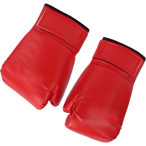 paire de gants de boxe d'entraînement unisexe adulte Free Fight Sanda Muay Thai, 10 oz, rouges (1/5)