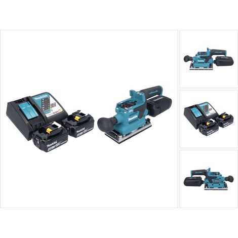 Makita DBO 382 RM Ponceuse vibrante sans fil 18 V 93 x 185 mm Brushless + 2x batterie 4,0 Ah + chargeur (1/5)
