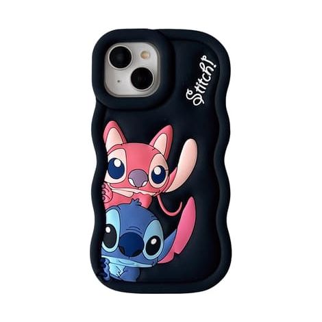 Stitch Silicone Skal - Pour iPhone Noir iPhone 13 Pro Max (1/3)