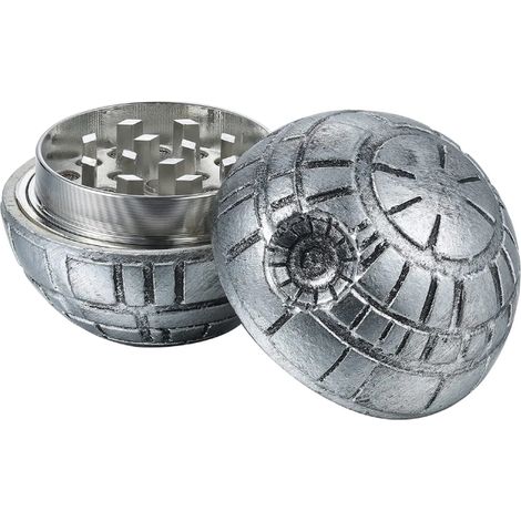 BEBUSINGOTO Star Wars Grinder Moulin à épices, Spespo Herb Moulin Broyeur Avec Pollen Catcher 2", Fabriqué en Alliage de zinc durable, pour Herbes, Pollen, Fleurs, Emballage coffret cadeau noir (1/5)