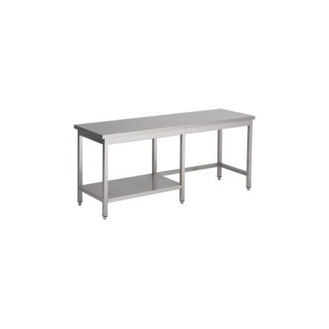 Table travail inox 1/2 étagère 1000x700mm - Combisteel (1/2)