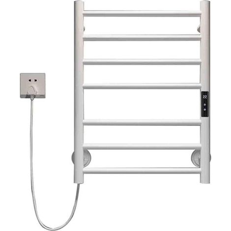 Electric towel warmer, 7 bar towel warmer, smart wall mounted towel warmer for bathroom with electric heating and constant temperature (1/5)