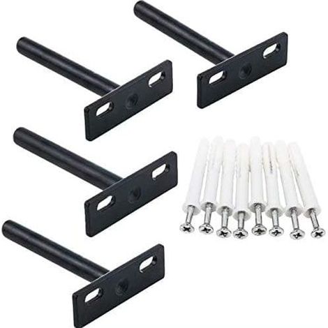 Supports d'étagère flottante, lot de 4, 10 mm, fixation murale invisible (1/5)