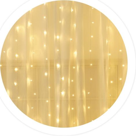 Leuchtender LED-Vorhang 1x1,2M Warmes Licht