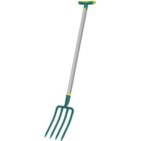 Fourche à bêcher douille - 30 cm manche béquille Metalgrip - Leborgne (1/2)