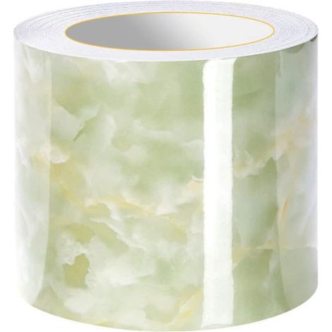 Bordure De Papier Peint Frise Murale Adhesive Bordure Papier Peint Frise Autocollante Pour Cuisine, Salle De Bains, Plafond, Salon, Chambre DéCoration Murale Jade Vert 20cm X 500cm