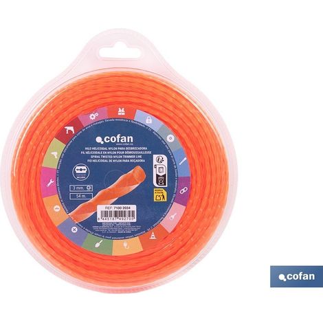 Filamento elicoidale in nylon per tosaerba 54 m x 3 mm (1/4)