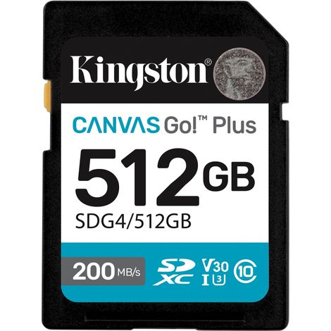 Tarjeta de Memoria Micro SD con Adaptador Kingston SDG4/512GB 512 GB