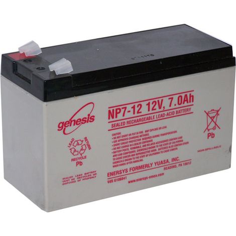 BATTERIE PLOMB ETANCHE ENERSYS NP7-12 petites cosses - 12V 7Ah (1/2)