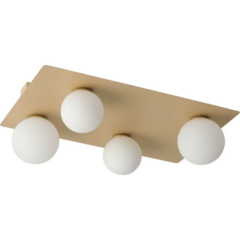 Plafonnier doré rectangulaire 4 globes Argon G9 Sigma (1/2)
