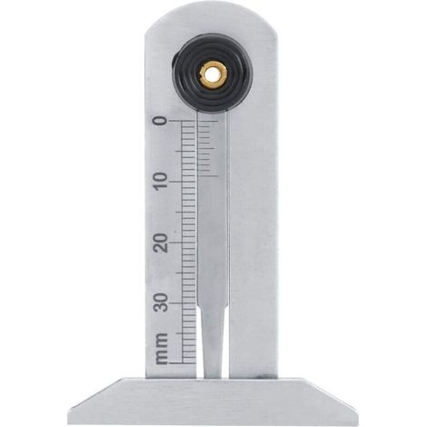 Bardusch-Jauge de Profondeur de Bande de Roulement de Pneu de Poche en Acier Inoxydable 0-30 Mm avec Tige de Mesure, pour Motifs Antidérapants sur Diverses Bandes de Roulement de Pneu (1/5)