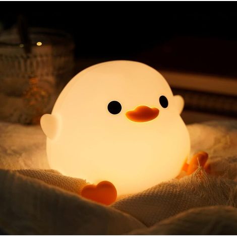 Bardusch-Veilleuse canard silicone lumière variable, minuterie commande tactile, décoration chambre nouveau-né (1/5)