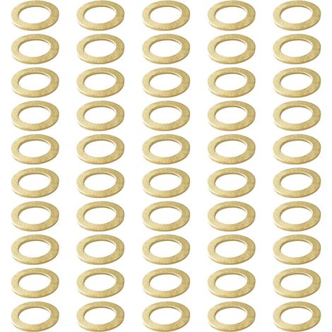 50 Pièces 10.2x15x1mm Montage Charnière de Porte, Rondelles pour Charnières de Porte, Anneaux de Porte de Chambre, Anneau de Charnière de Porte, pour Charnières de Porte de Chambre, Laiton (1/5)