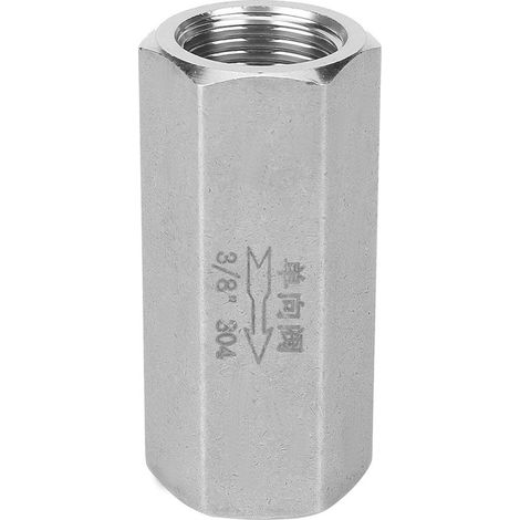Clapet Anti-Retour - Acier Inoxydable 304 - Filetage Femelle BSPP Hexagonal - Pour Eau Gaz Huile - 3/8 Pouces (1/5)