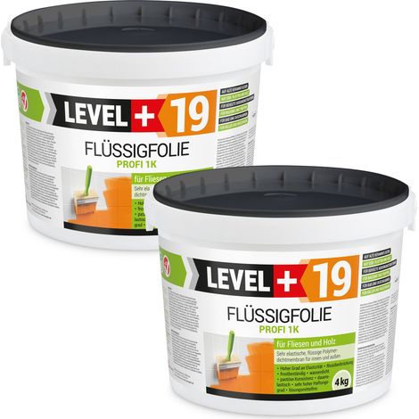 LEVEL+ Flüssigfolie Dichtfolie Abdichtung Holz L+19 - 9,5KG