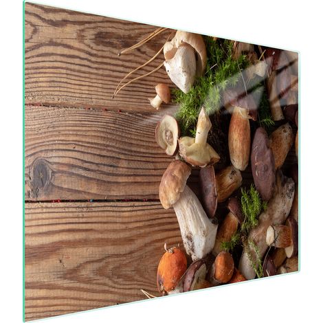 Schneidebrett aus Glas, 52x30 Pilze (1/5)